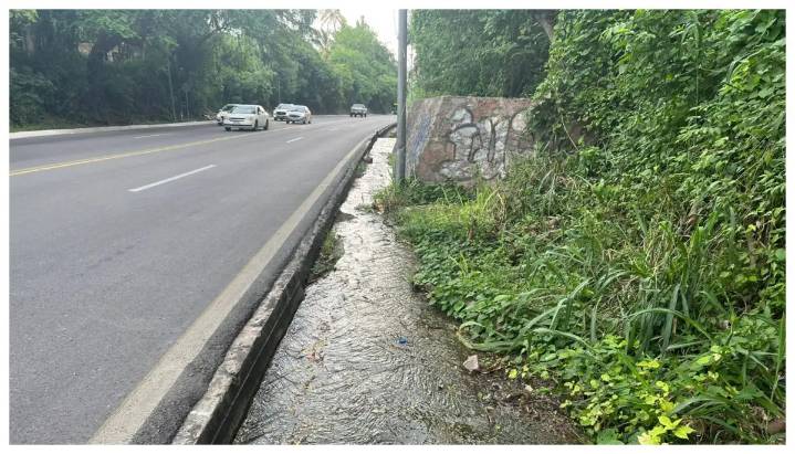 Nace un riachuelo en medio de Puerto Vallarta, venero en el Libramiento