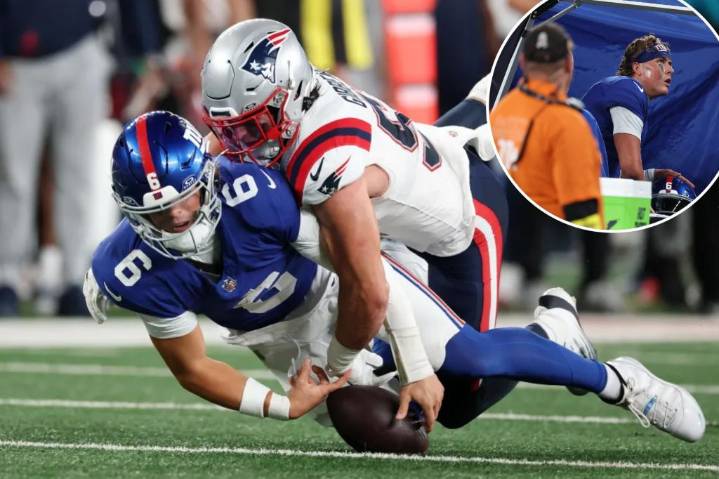 Giants need Jaxson Dart to learn when to slide after concussion scare
