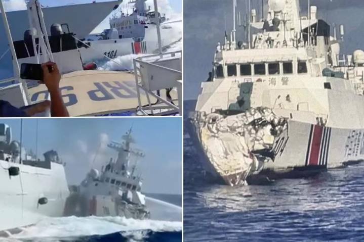 Chinese ship crashes in showdown with Philippines' boat in contested waters
