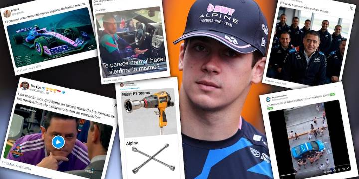 Los mejores memes de los problemas de Alpine en boxes que perjudicaron a Colapinto en el GP de Hungría