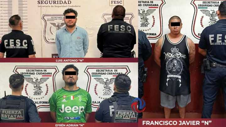 Detienen a tres hombres por violencia familiar