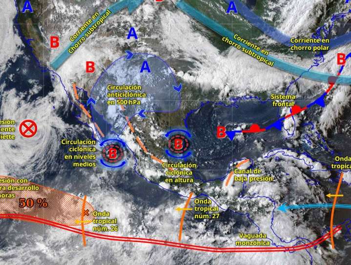 Clima en México hoy 29 de agosto de 2025: Se esperan lluvias fuertes en estos estados