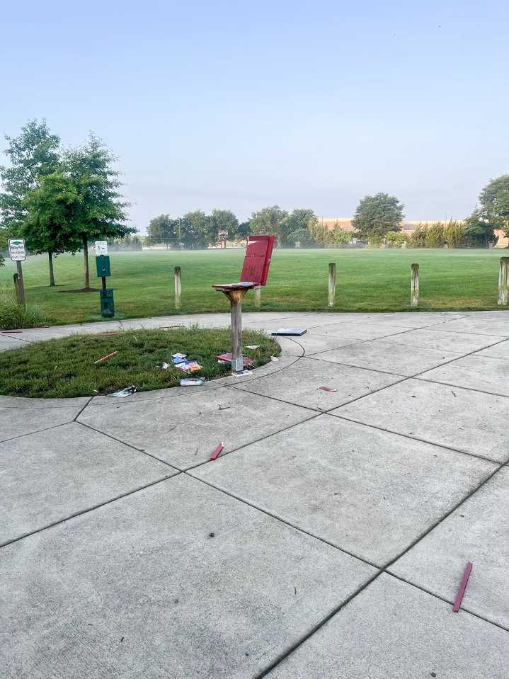 Vandals destroy Little Free Library box