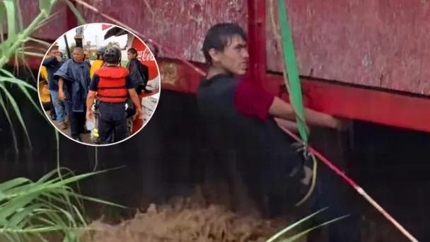 Joven es rescatado de arroyo en Nogales; falta otro más