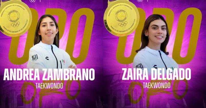 Andrea Zambrano y Zaira Salgado se cuelgan la medalla de oro en taekwondo en los Juegos Panamericanos Jr.