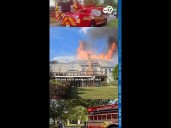A fire destroyed parts of a Maryland home after the fire rapidly spread up to the attic
