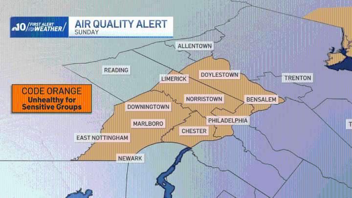Code Orange Air Quality Alert in effect for Philadelphia area