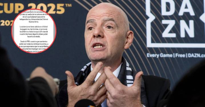 Gianni Infantino rompe el silencio y repudia los actos violentos entre aficionados de Independiente y la U de Chile