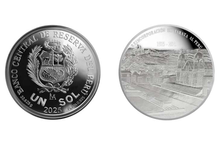 BCR emite moneda alusiva al centenario de reincorporación de provincia de Tarata al Perú