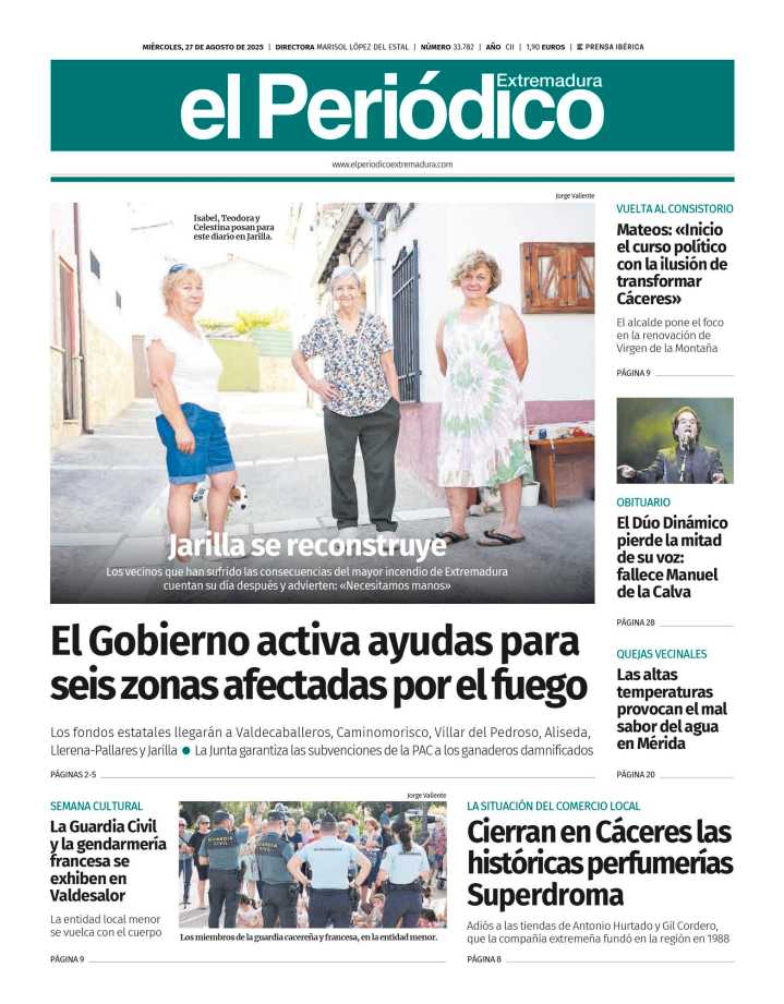 Consulta la portada correspondiente al día 27 de agosto de 2025