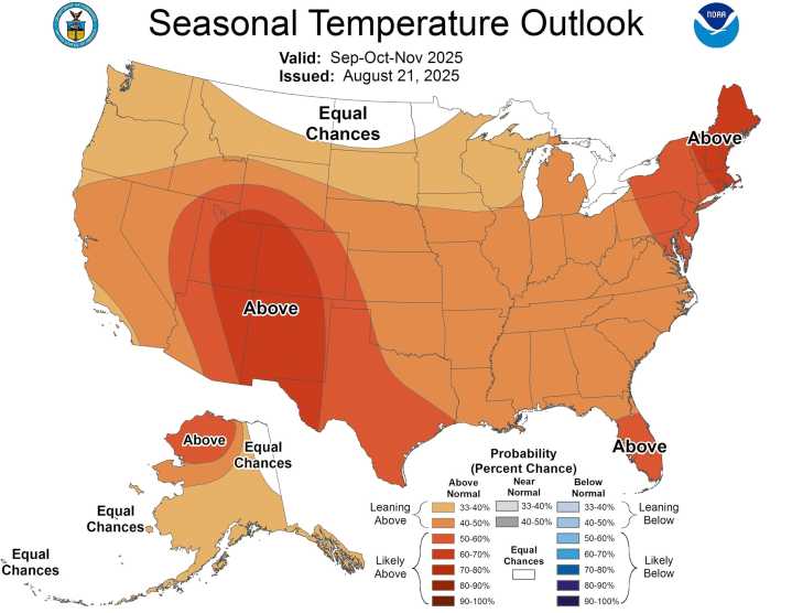 Fall 2025 forecast: What to know as most of US set for a warmer fall
