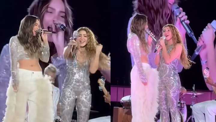 Shakira invitó a Belinda a su concierto en CDMX y la llena de cumplidos (VÍDEO)
