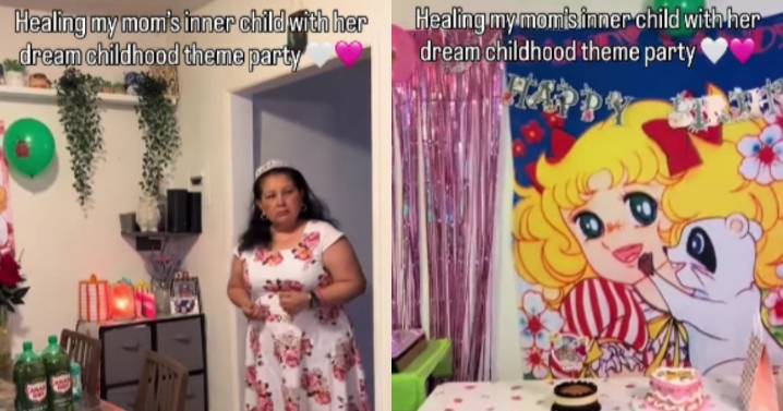 ‘Quise sanar la niña interior de mi mamá’: mujer organiza fiesta sorpresa y se viraliza con temática de Candy Candy