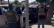 Horror moment immigration cops handcuff disabled boy sitting in car with his nan