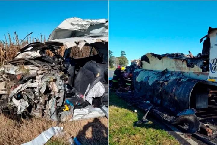 Identificaron a la familia que murió en un choque entre auto y camión