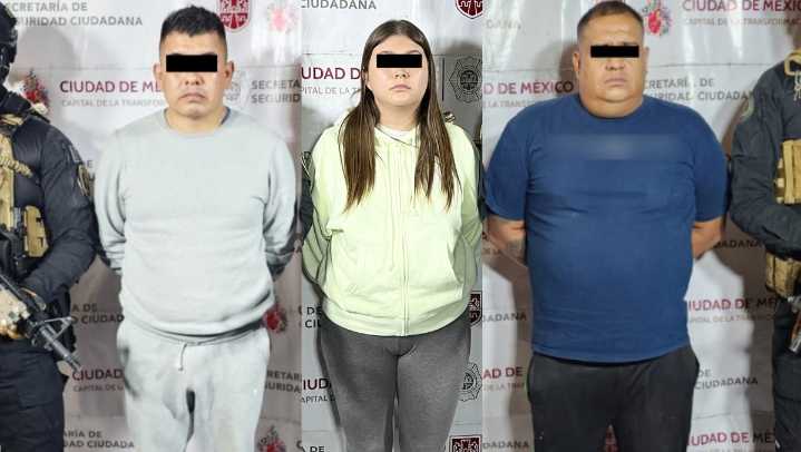 Detienen a tres presuntos integrantes de 'Los Gansos', banda criminal que opera en Iztapalapa