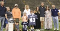 East Burke alum, retired Jacksonville Jaguars NFL star Tyler Shatley's high school jersey retired