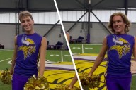 Male cheerleaders on the Minnesota Vikings cause fans to flip out (Video)