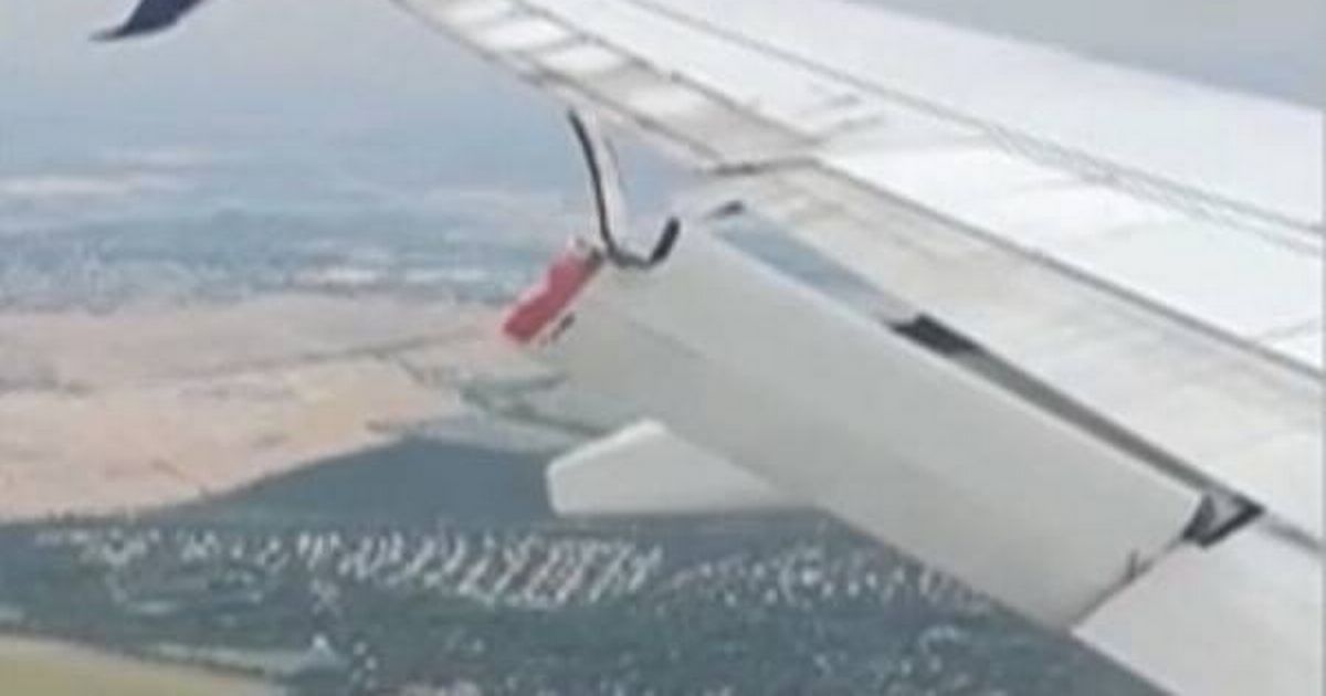 Plane horror as wing flap breaks midair with terrified passengers watching in shock
