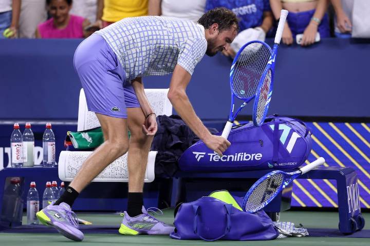 Qué pasó con Medvedev en el US Open