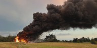 Oil fire closes County Road 326 in Milam County near Rockdale