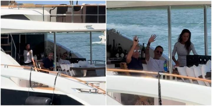 Video viral en redes sociales muestra a Marc Anthony disfrutando de un paseo en yate por Miami y saludando a sus fanáticos con total humildad