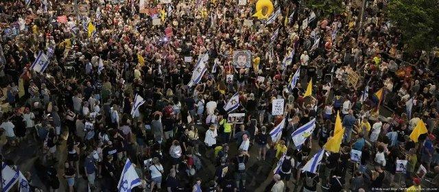 Protesta masiva contra Netanyahu por matanza