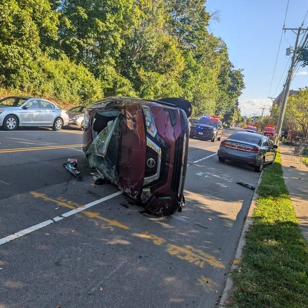 3 people taken to hospital after Westport rollover crash