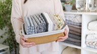 Reuse An Old Pillowcase For Clever Kitchen Towel Storage