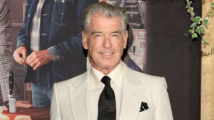 Pierce Brosnan's handsome 6'4 model son towers over him in rare joint appearance
