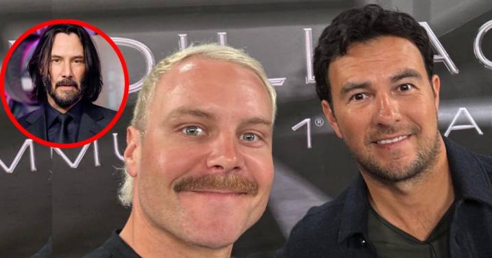 Keanu Reeves le da la bienvenida a Checo Pérez a Cadillac al estilo de Hollywood; ¡ES CINE! (VIDEO)