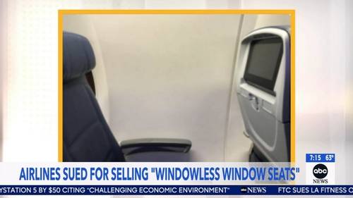 Passengers sue over windowless window seats on Delta, United