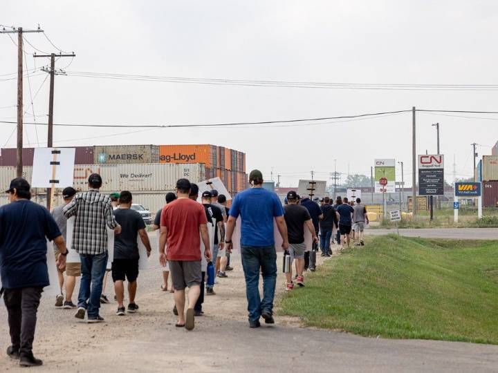 Recent labour turmoil front of mind as groups mark Labour Day in Sask.
