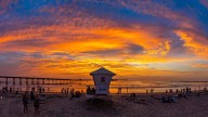 Tropical storm Juliette gives San Diego a sunset spectacular