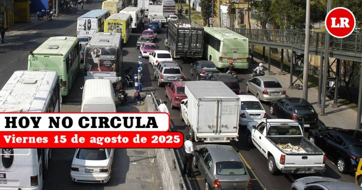 Hoy No Circula 15 agosto de 2025 en CDMX y Edomex: qué autos y placas descansan