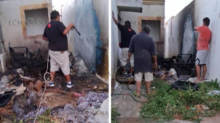 Vecinos apagan incendio en la colonia Valles del Paraíso; casa está abandonada