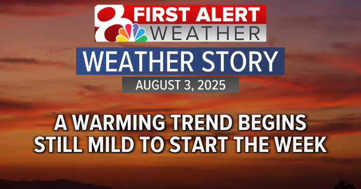 Forecast: Mild by August standards, but a warming trend is beginning