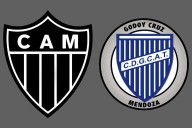 Atlético Mineiro venció por 2-1 a Godoy Cruz como local en la Copa Sudamericana