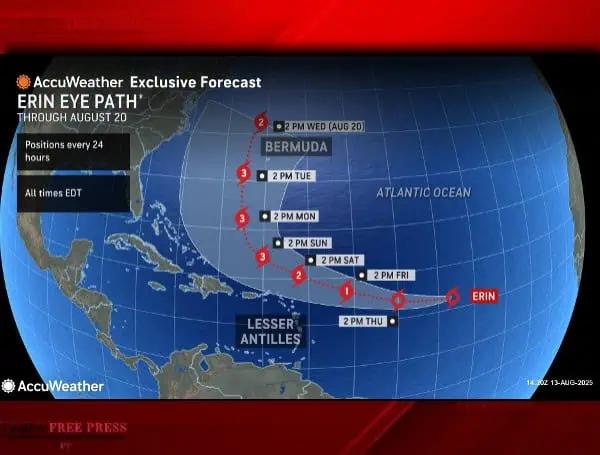 Weather Alert: Tropical Storm Erin Poses Threat To Bermuda, U.S. East Coast On High Alert