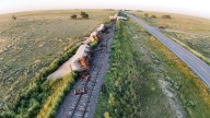 Photos: Train derails in Kiowa County; cause and potential injuries unknown