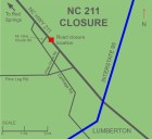NC 211 closures near completion