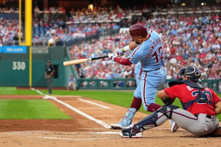 Phillies’ Kyle Schwarber goes long 4 times, into record books