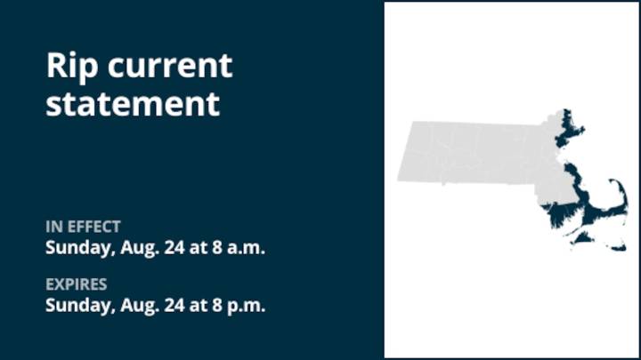 Rip current statement issued for 6 Massachusetts counties for Sunday
