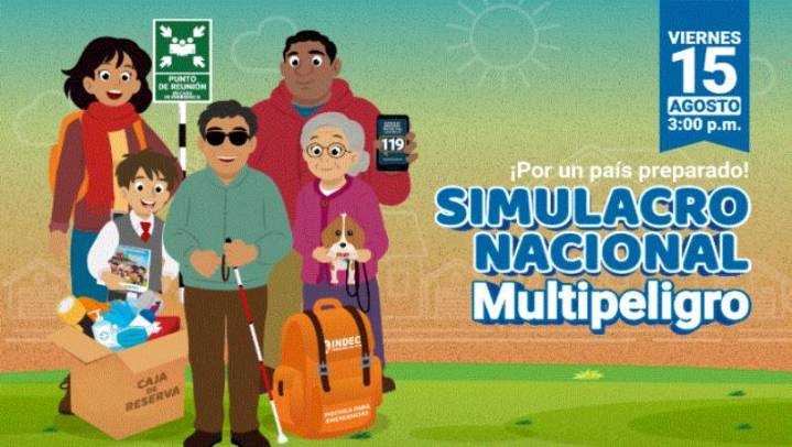 Simulacro Nacional Multipeligro 2025 se realizará hoy a las 3:00 p.m. a nivel nacional