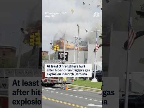 At least 3 firefighters hurt after hit-and-run triggers gas explosion in North Carolina