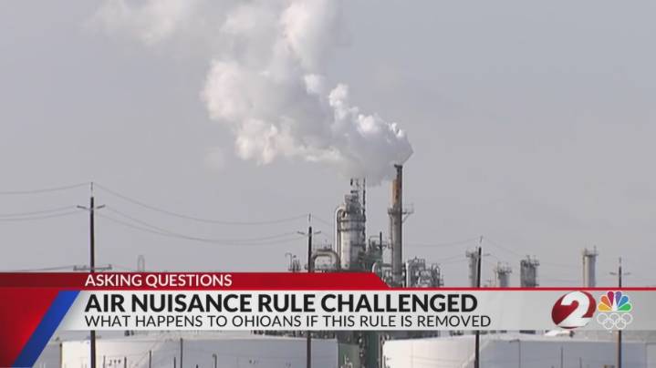 What happens if 'Air Nuisance Rule' is removed from Ohio clean air plan?