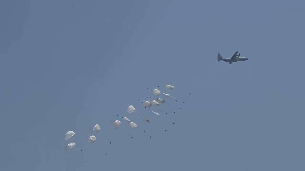 Airdrops continue over Gaza Strip as Israel faces growing condemnation over military expansion plan