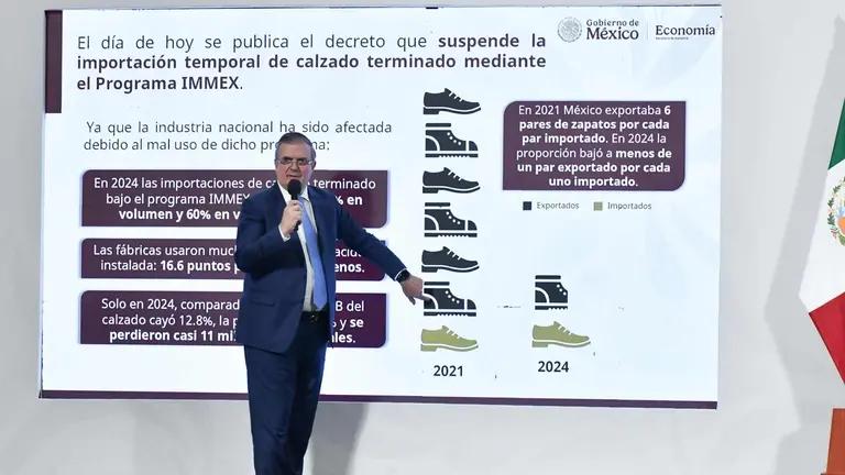 Ebrard anuncia suspensión de importación de calzado a México: “está dañando nuestra industria”