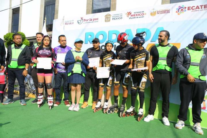 Cerca de mil personas participan en Rodada por la Paz en Ecatepec; convocan a romper récord Guinness de limpieza