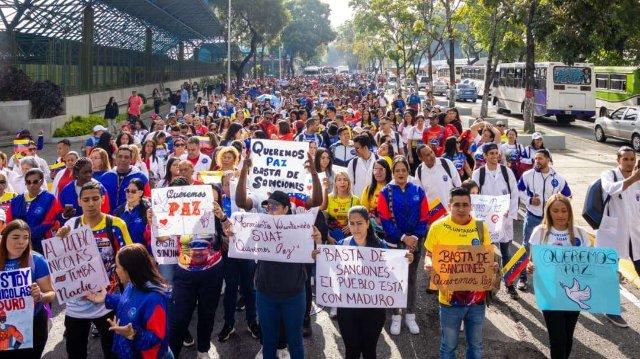 SUAF volunteers reject US aggression against Venezuela